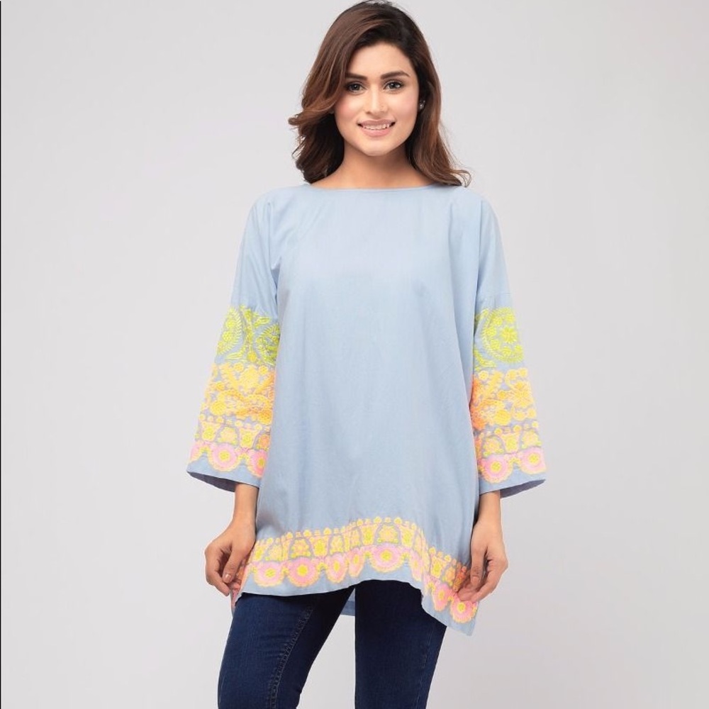 Embroidered Khaddi Kurta